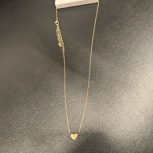 Forever 21 Gold Heart Pendant Necklace - Gold Tone